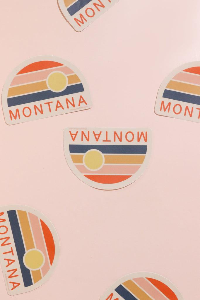 Montana Pastel Sunset Sticker - Heyday